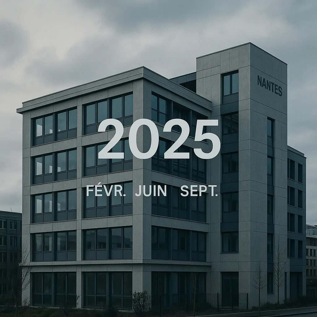 Vue de l'extérieur des locaux du Groupe Réalités à Nantes