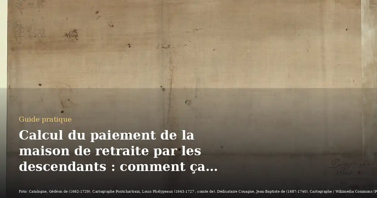 Calcul du paiement de la maison de retraite par les descendants : comment ça marche