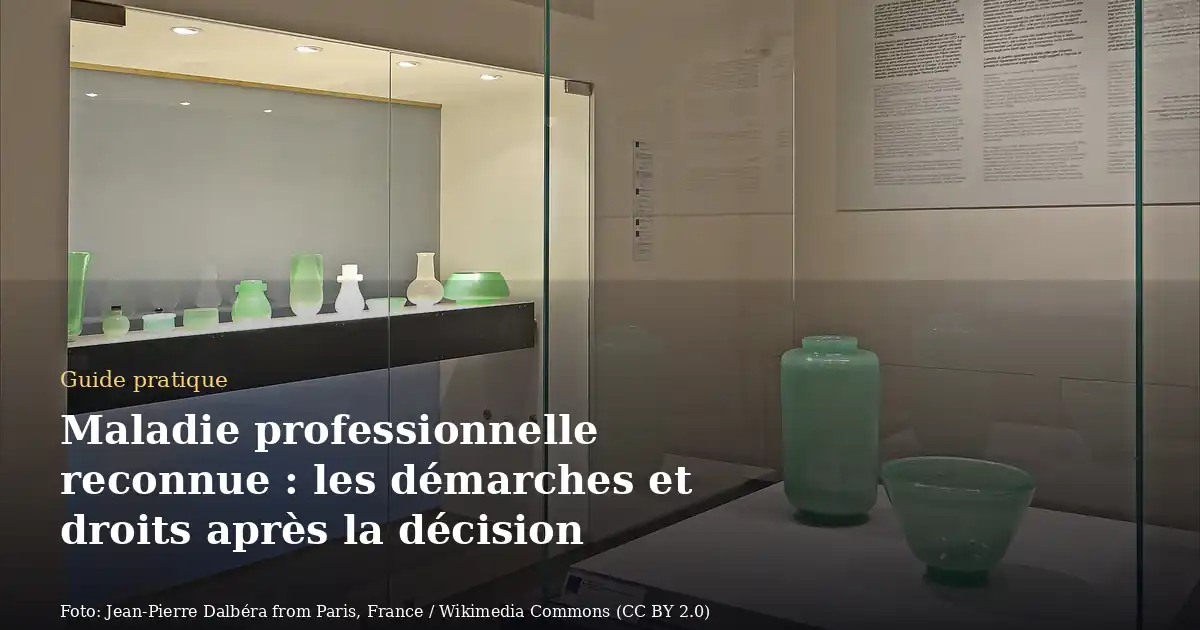 Maladie professionnelle reconnue : les démarches et droits après la décision